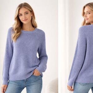 L.L.Bean 100% Cotton Sweater – Size M – Classic Comfort & Timeless Style